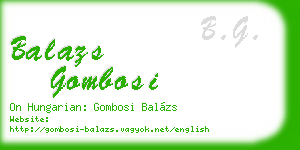 balazs gombosi business card